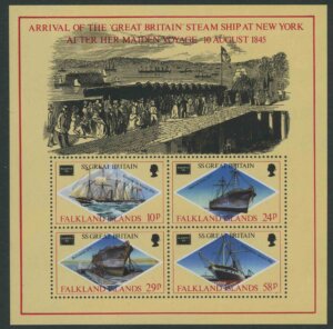  International Stamp Exhibition "Ameripex '86" - Chicago, USA - The 100th Anniversary of Arrival of S.S. "Great Britain" in Falkland Islands