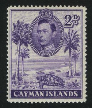 1938. Каймановы острова. Ястребиная черепаха. Король Георг VI