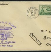 1933. США. Конверт. «Graf Zeppelin Flight • Akron - Berlin»