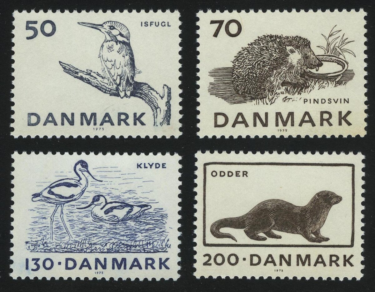 1975. Дания. Серия "Животные, находящиеся под угрозой исчезновения"