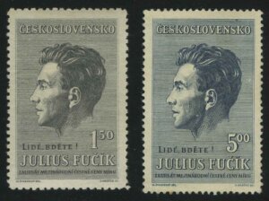 1951. Чехословакия. Серия "Юлиус Фучик (1903-1943), журналист"