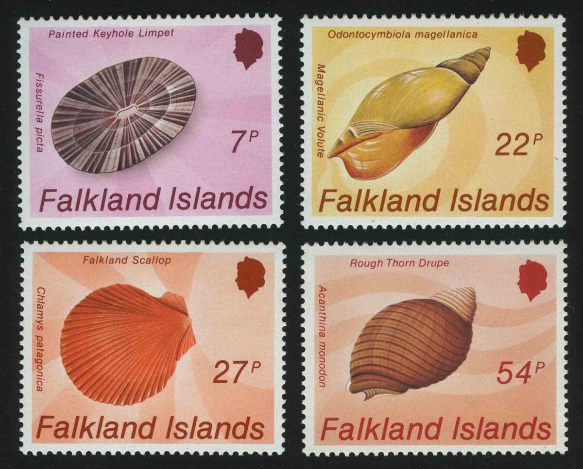 1986. Фолклендские острова, Серия "Морские ракушки"