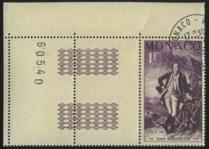 1956. Монако. Международная выставка почтовых марок FIPEX. Джордж Вашингтон