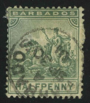 1892. Барбадос. Знак колонии, ½P