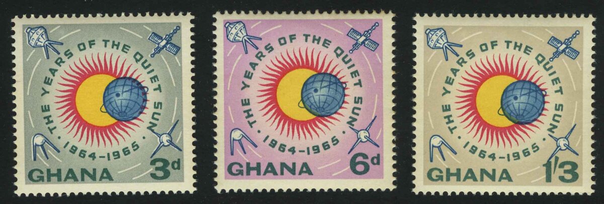 1964. Гана. Серия "Международный год спокойного солнца"