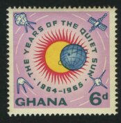 1964. Гана. Серия "Международный год спокойного солнца"