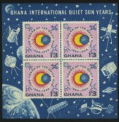 1964. Гана. Блок "Международный год спокойного солнца"