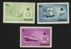 1957. Гана. Серия "Основание судоходной компании "Black Star Line"