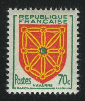 1954. Франция. Герб провинции - Наварра. 70 С