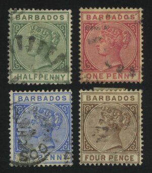 1882. Барбадос. Королева Виктория
