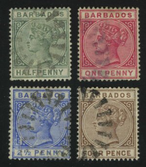 1882. Барбадос. Королева Виктория