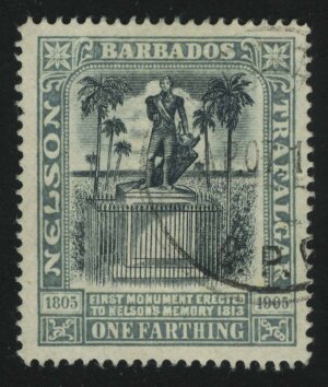 1906. Барбадос. Памятник Нельсону. 1Fa