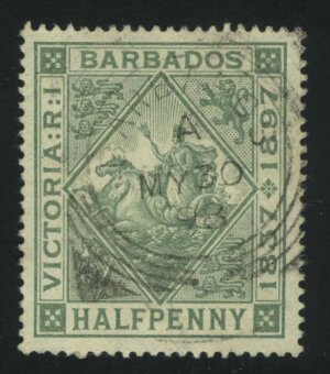 1898. Барбадос. Юбилей королевы Виктории (1819-1901). ½P