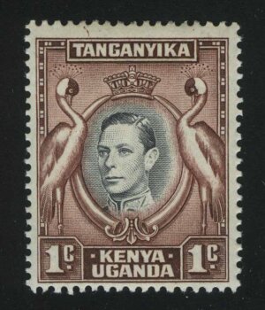 1938. Танганьика. Марки Британской Восточной Африки и Уганды. Король Георг VI. 1C