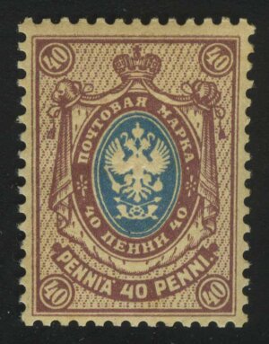 1911. Великое княжество Финляндское. Герб. 40P