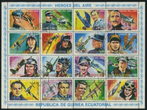 1977. Экваториальная Гвинея. Лист "Пилоты"