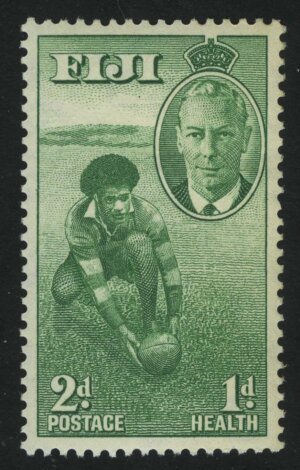 1951. Фиджи. Медицинские марки. Игрок в регби