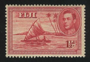 1938. Фиджи. Король Георг VI - местные мотивы. Камакуа (каноэ). 1½P