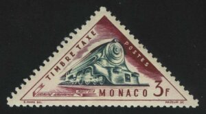 1953. Монако. Поезд. Доплатные марки