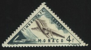 1953. Монако. Реактивный самолёт «Комета». Доплатные марки