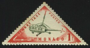 1953. Монако. Вертолёт Sikorsky S-51. Доплатные марки