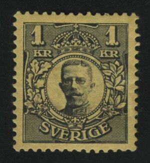 1911. Швеция. Король Густав V. 1Kr
