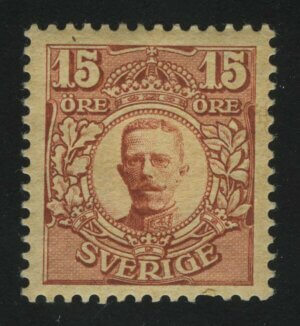 1911. Швеция. Король Густав V. 15ÖRE