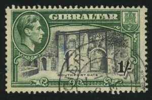 1938. Гибралтар. Король Георг VI и виды Гибралтара. Southport Gate. 1Sh