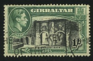 1938. Гибралтар. Король Георг VI и виды Гибралтара. Southport Gate. 1Sh