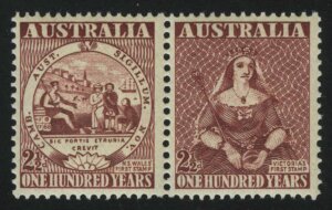 1950. Австралия. Серия "100-летие выпуска первой австралийской почтовой марки"