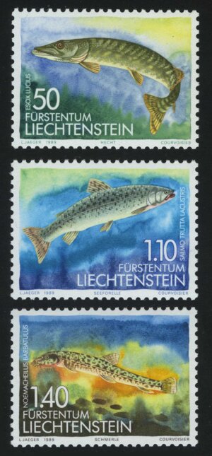 1989. Лихтенштейн. Серия "Рыбы"