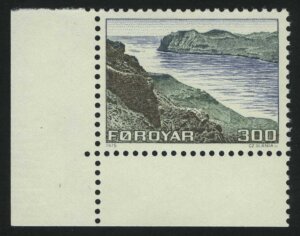 1975. Фарерские острова. Острова Streymoy и Vágar. 300øre