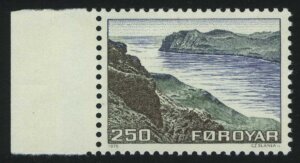 1975. Фарерские острова. Острова Streymoy и Vágar. 250øre