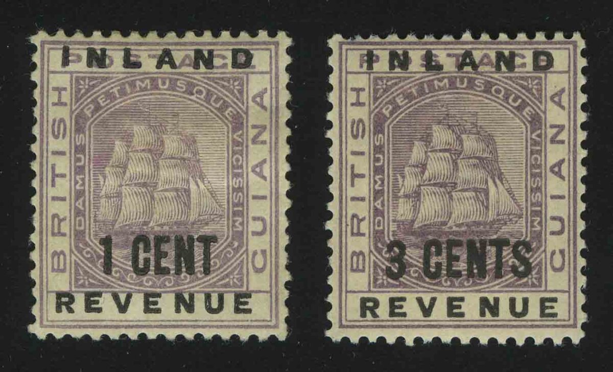 1889. Британская Гвиана. "Печать колонии" Надпечатка Inland Revenue