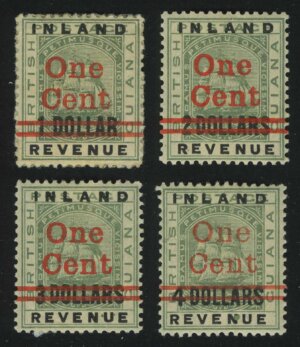 1889. Британская Гвиана. "Печать колонии", C/$, красная надпечатка