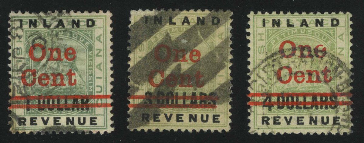 1889. Британская Гвиана. "Печать колонии", C/$, красная надпечатка
