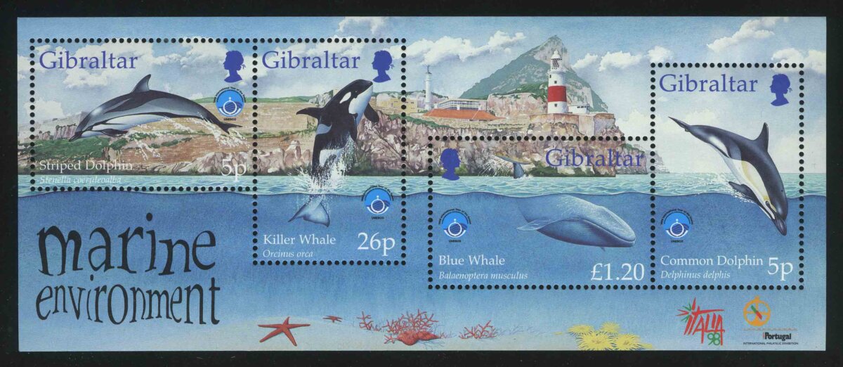 1998. Гибралтар. Блок "Год океанов"