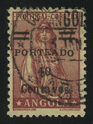 1949. Ангола. Доплатные марки. Церера. 40/1C/A