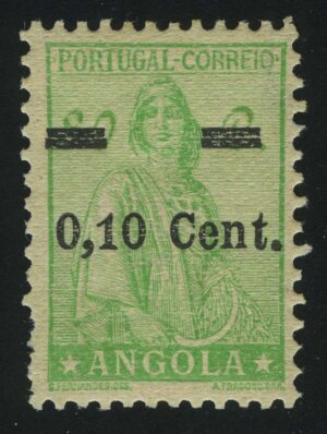 1938. Ангола. Церера. Надпечатка. 0.10/80C