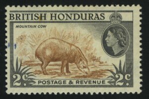 1953. Британский Гондурас. Горная корова. Королева Елизавета II