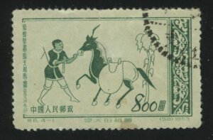 1953. КНР. Славная Родина-мать. Настенные Картины, Всадник и конь (386-580 гг. н.э.)