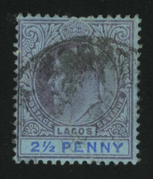 1882. Лагос. Король Эдуард VII, 2½P