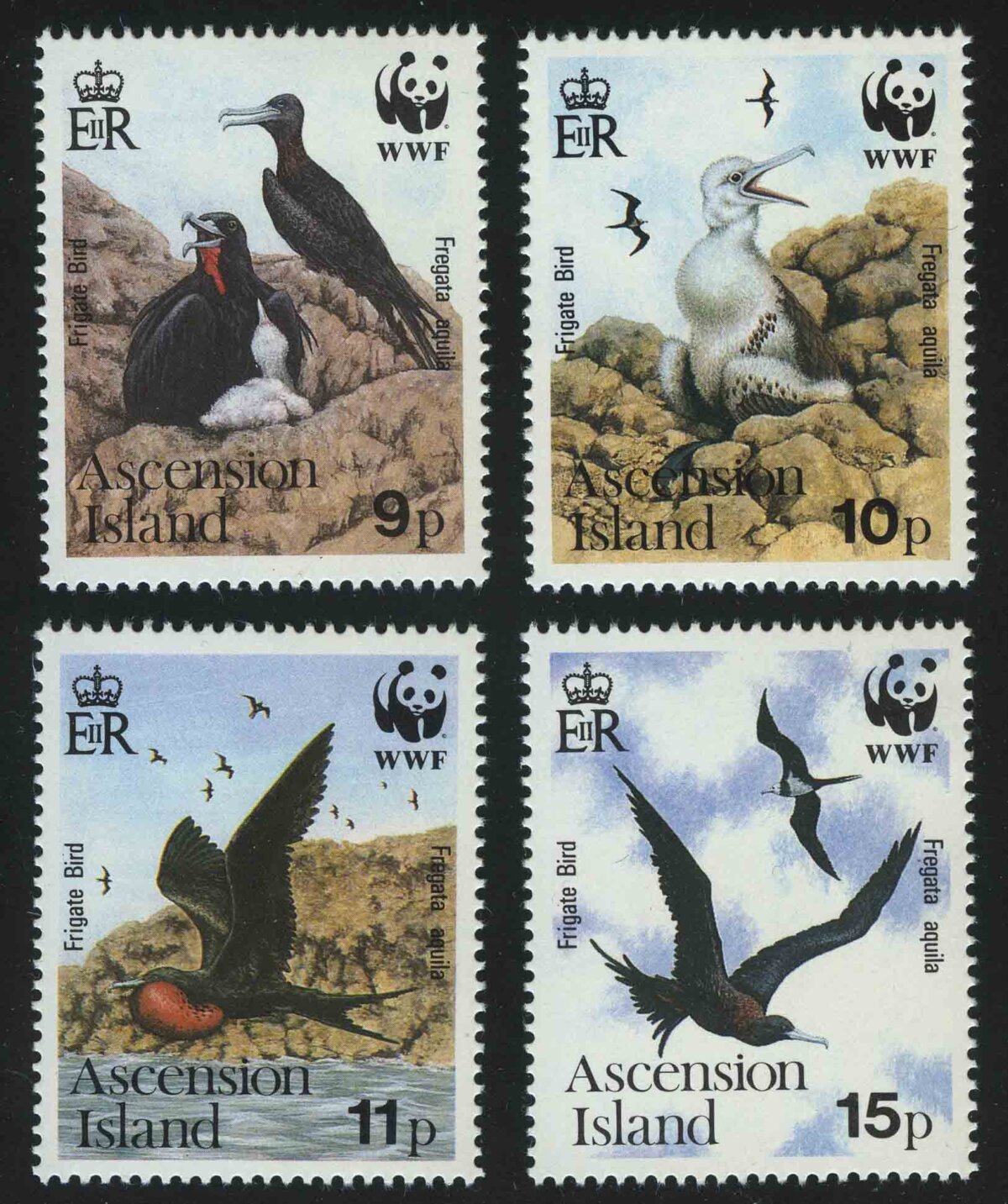 1990. Остров Вознесения. Серия "WWF – Фрегат"