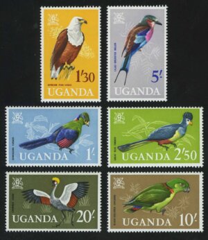 1965. Уганда. Серия "Птицы"