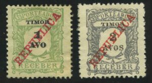 Numeral Stamps of 1904 Overprinted "REPUBLICA"